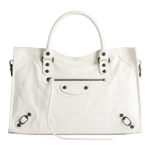 Balenciaga Arena Storico Lambskin Shoulder Bag, Crossbody Bag, Handbag Medium Women's Bright White