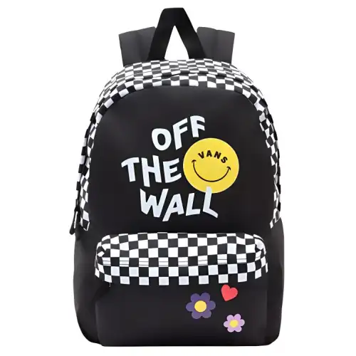 Vans Polyester Backpack Regular Women's Black & White