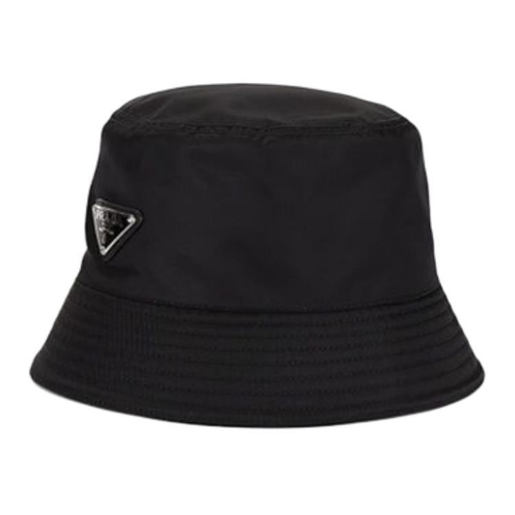 PRADA Cotton Bucket Hats Men's Black