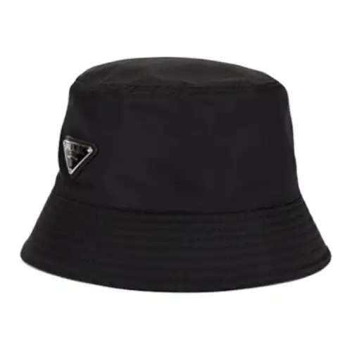PRADA Cotton Bucket Hats Men's Black