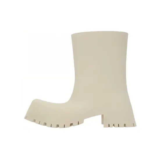 Balenciaga Trooper Rubber Boot Light Beige Women's