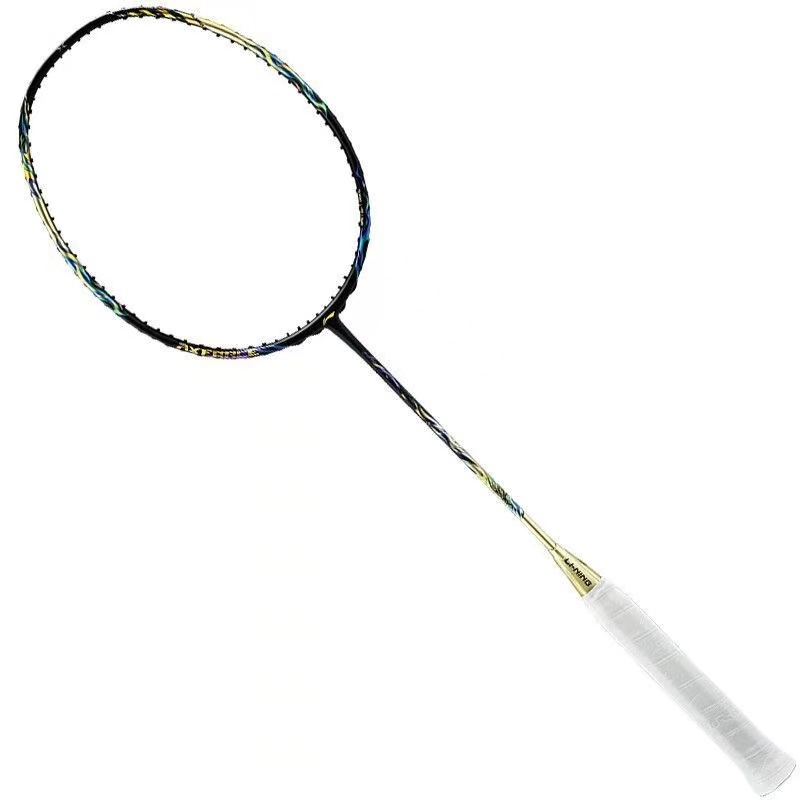 Li Ning Thunder 100 Full Carbon Badminton Rackets Offensive Type Heavy Head, Stiff Shaft Professional 4U G5 Black Gold