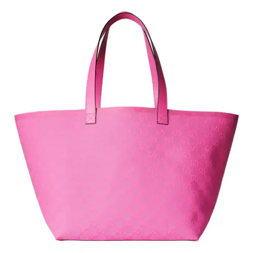 GUCCI Totissima Canvas Tote Bag, Shopping Bag, Handbag Medium Women's Pink