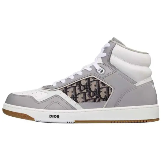 DIOR B27 High-Top Gray White Beige Black DIOR Oblique Jacquard