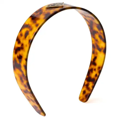 PRADA Triangle logo Plexiglas Headband