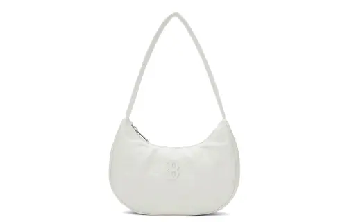 MLB Artificial Leather Shoulder Bag, Handbag, Shoulder Bag Unisex Dark Cream