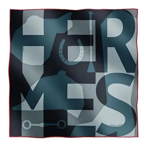 HERMES Pocket Silk Scarves Men's Multicolor