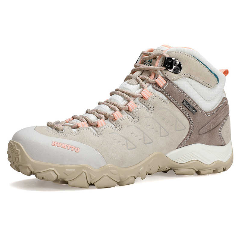 HUMTTO Cushioning Slip Resistant Support Rebound High top Mountaineering Shoes Women’s Beige
