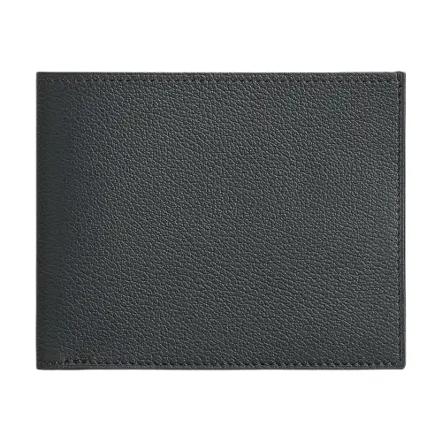 HERMES Citizen Twill Evercolor Calfskin Card Holder Men's Gray Fog