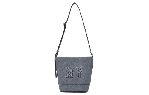 MLB Artificial Leather Bucket Bag, Shoulder Bag, Crossbody Bag Regular Unisex Black