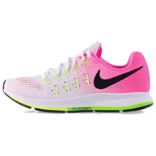 Nike Pegasus 33 ZOOM PEGASUS comfortable and lightweight y2k retro running shoes, non-slip and wear-resistant, low-top casual running shoes, same style for men and women, pink and white