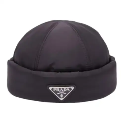 PRADA Recycled Nylon Hats & Caps Men's Black