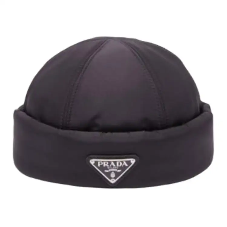 PRADA Recycled Nylon Hats & Caps Men's Black