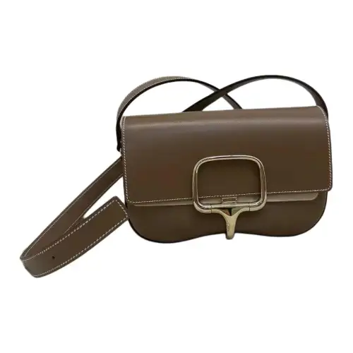 HERMES Della Cavalleria Tadelakt Calfskin Crossbody Bag, Shoulder Bag Women's 18 Etoupe Elephant Gray