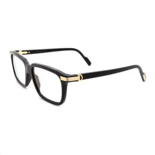 CARTIER Acetate Rectangular Eyeglass Frames Men's Black