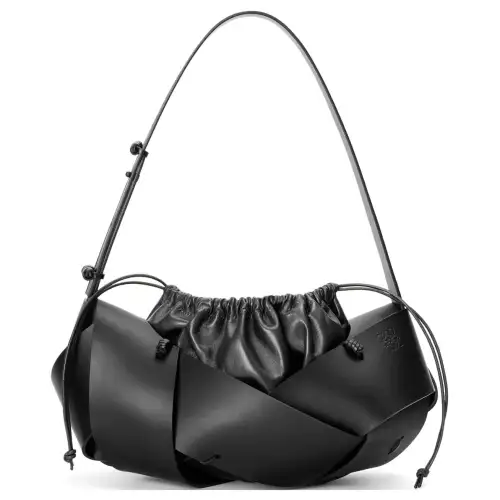 LOEWE Cow Leather Hobo Bag, Handbag, Shoulder Bag Women's Black