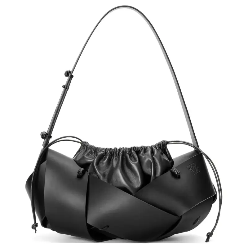 LOEWE Cow Leather Hobo Bag, Handbag, Shoulder Bag Women's Black