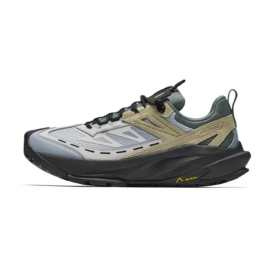 ANTA Running Shoes Men Low-Top Microcrystalline Gray/Bamboo Green Gray/Washed Green/Microchip Gray