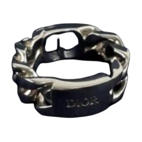 DIOR Sterling Silver Rings Men's Silver