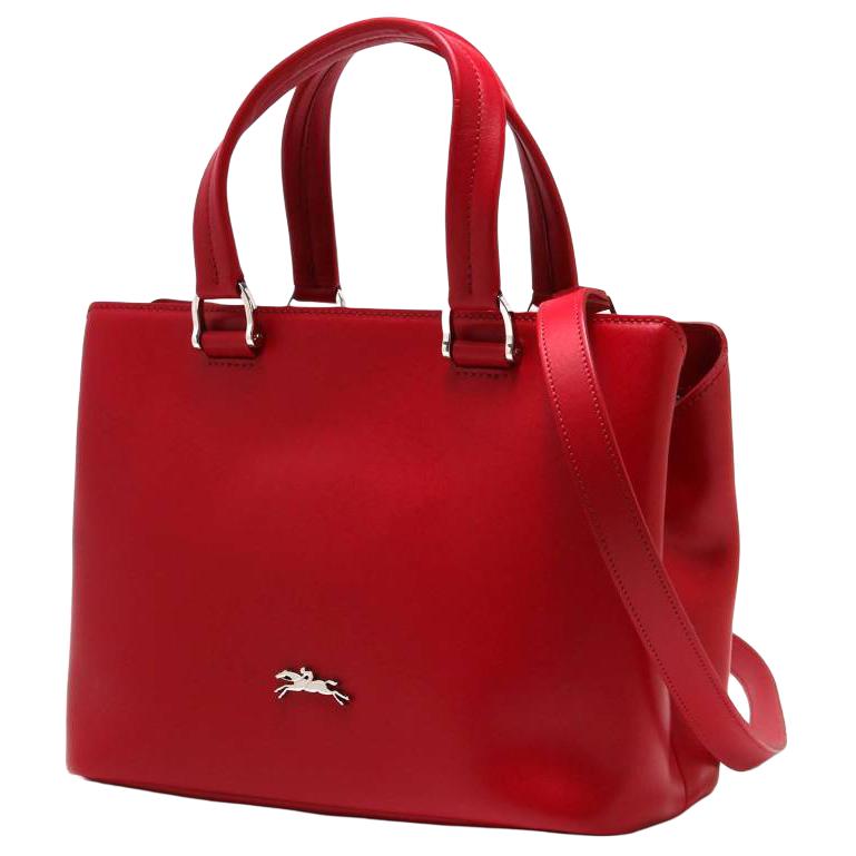 Женская сумка LONGCHAMP Leather Tote (красная)