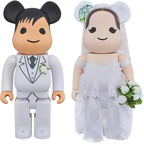 BE@RBRICK Greeting Marriage 2 PLUS 2nd set 2 pieces white trendy doll