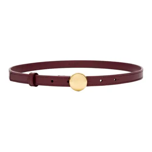LOEWE Cow Leather Belts Women's Red Width 1.5cm