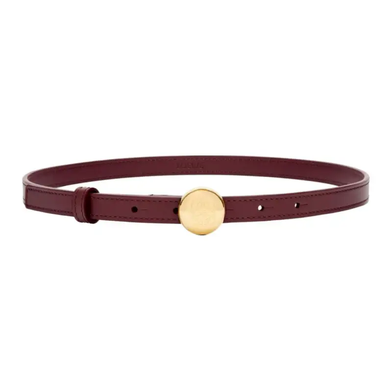 LOEWE Cow Leather Belts Women's Red Width 1.5cm