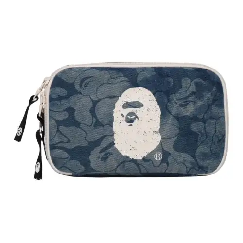 A BATHING APE Denim Clutch Men's Light Indigo