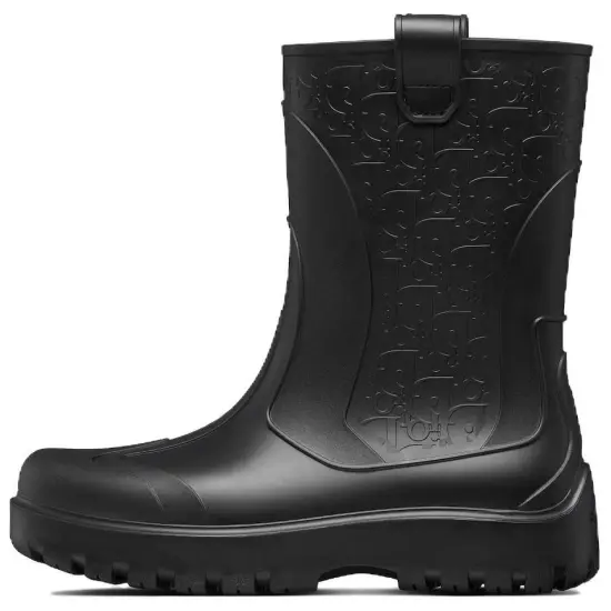 DIOR Garden Rain Boot 'DIOR Oblique Embossed - Black'