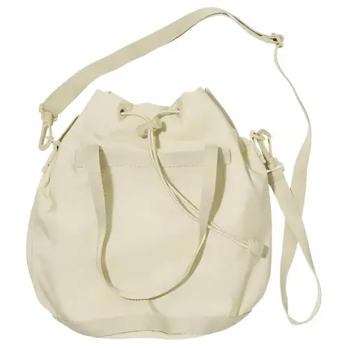 UNIQLO Polyamide Bucket Bag, Shoulder Bag, Crossbody Bag Regular Unisex Light Beige