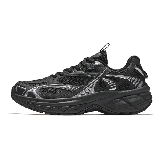 Anta Low Top Casual Running Shoes Women's Black Silver
