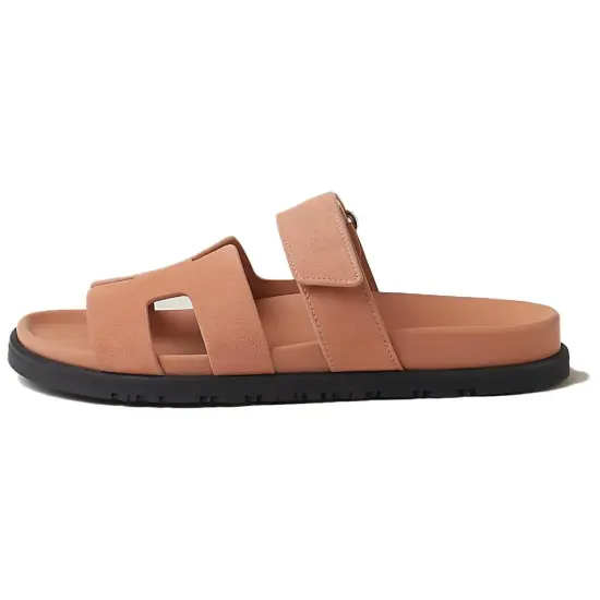HERMES Chypre Slide Slippers Women's Brown