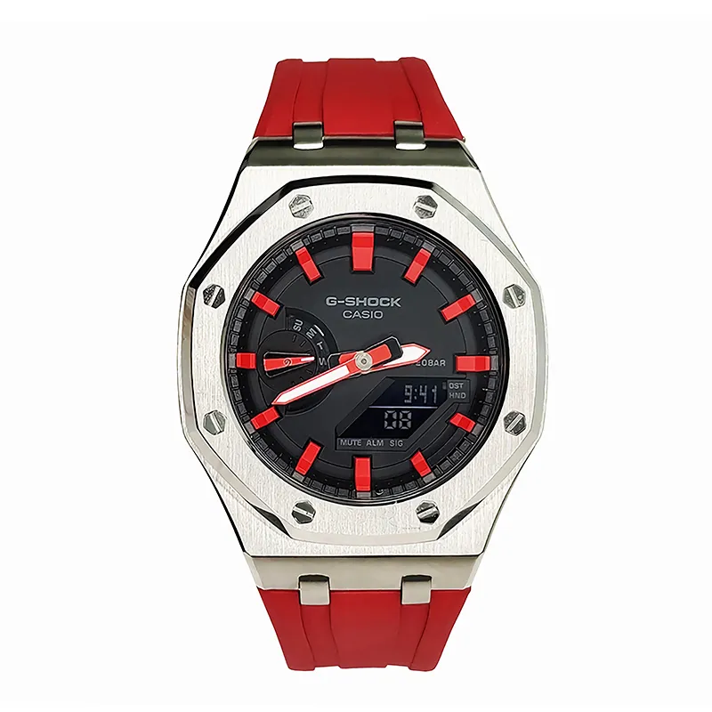 CASIO Men Liquid Crystal/Analog Dual Display Series 44mm Black Watch