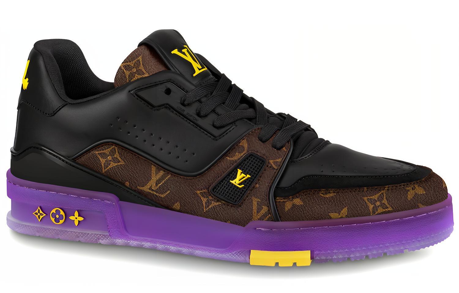 Louis Vuitton スニーカー LOUIS VUITTON X Lakers Lv Trainers Brown Monogram With Black