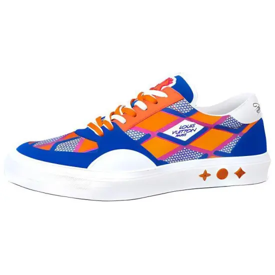 LOUIS VUITTON Lv Ollie Richelieu Sneakers 'Blue Orange'
