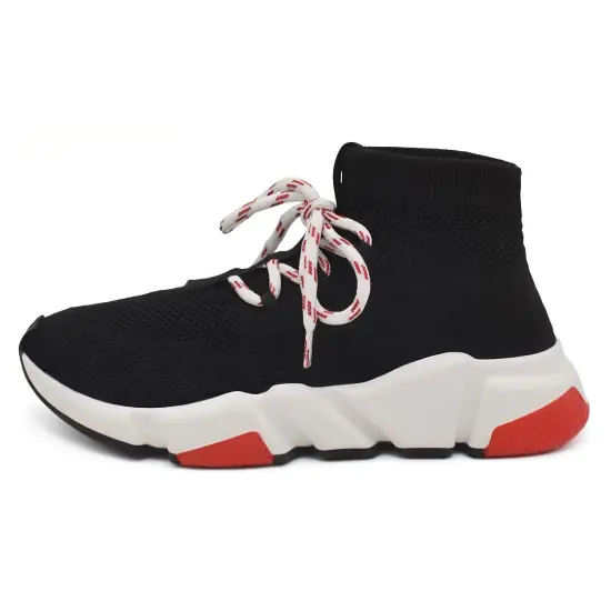 Balenciaga Women's Speed Lace Up Trainer 'Black Red'