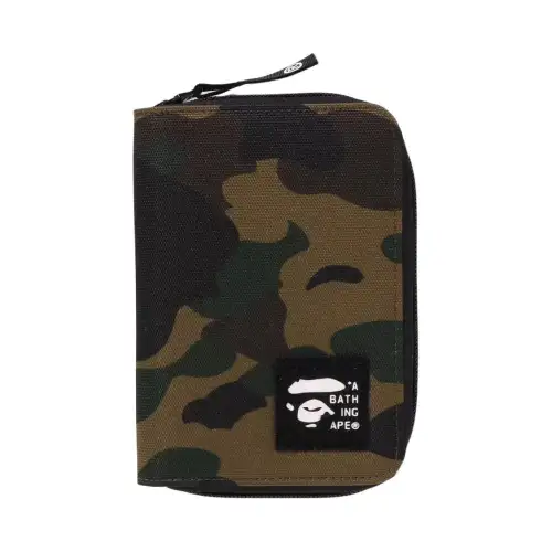 A BATHING APE Nylon/Polyester Passport Holder Regular Men's Green Camouflage