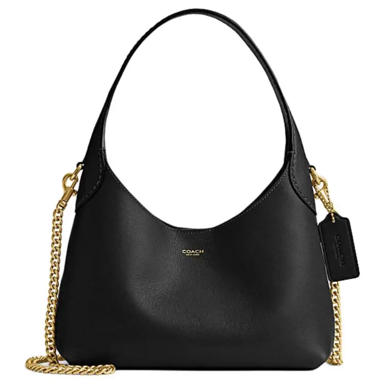COACH Brooklyn Cow Leather One Shoulder Handbag Mini Women's Black