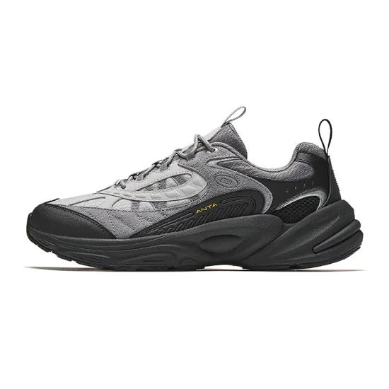 ANTA Running Collection Running Shoes Men Low-Top Microchip Gray/Sandstorm Gray/Basic Black