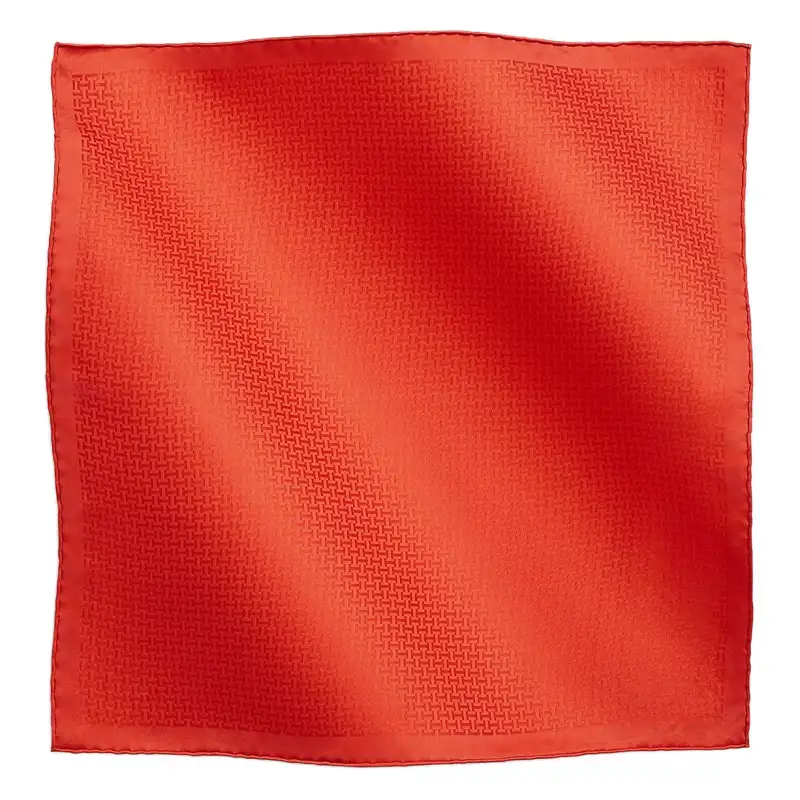 HERMES Faconnee Upside Down Scarves Men's Orange