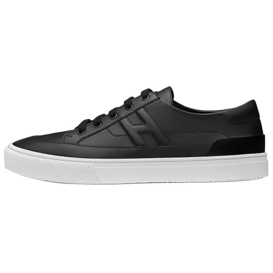 HERMES Deep Skateboard Shoes Men Low-Top Black