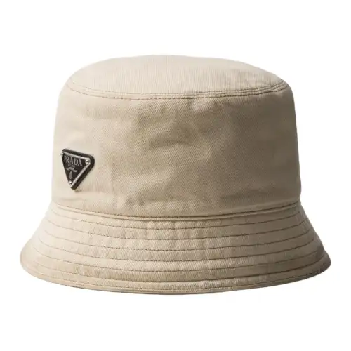 PRADA Logo-plaque Denim Bucket Hat