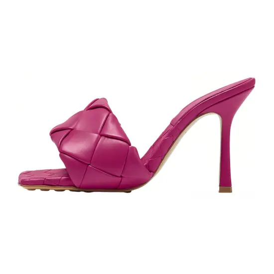 Bottega Veneta Slide Slippers Women's Fuchsia