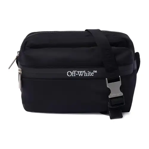 OFF WHITE Logo Printed Zip Up Messenger Bag