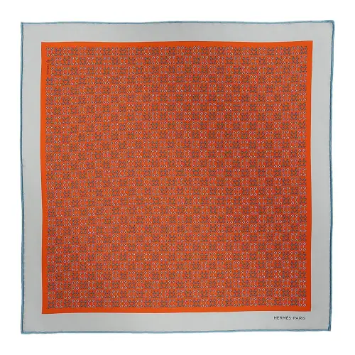 HERMES Silk Scarves Men's Orange
