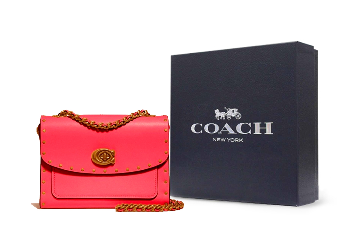 Сумка COACH Parker 18 (розовый) — фото 9