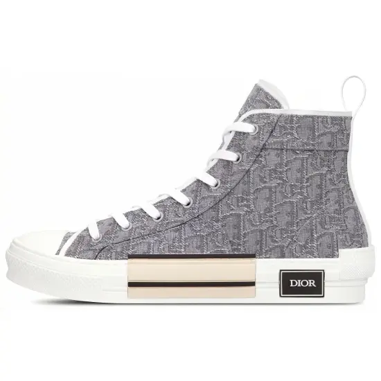 DIOR B23 High-Top Ruthenium-Colored Oblique Jacquard