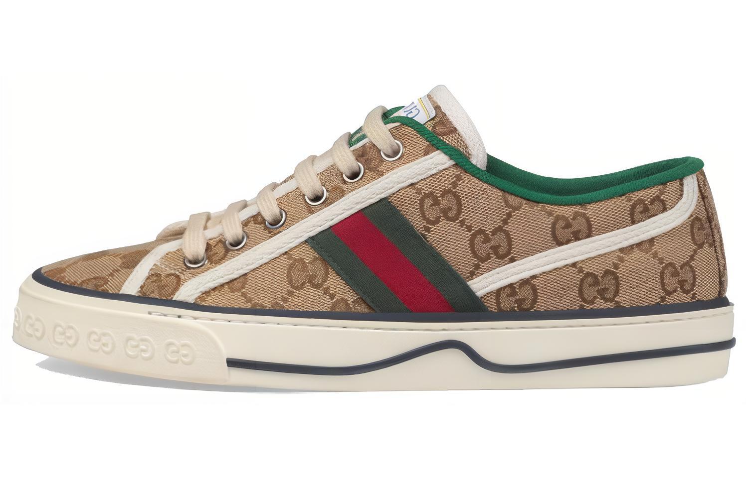 GUCCI Gucci Tennis 1977 GG Sports популярный панель обувь женский Черное дерево