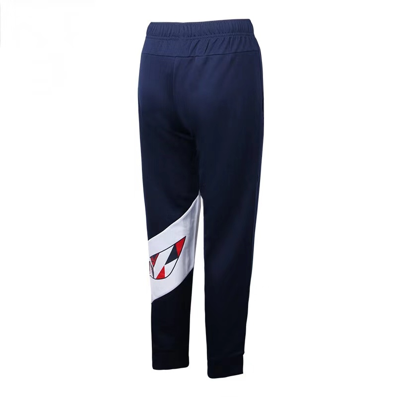 Li Ning Thickened And Fleece Lined Thermal Solid Color Casual Fitness Running Sports Pants Men’s Blue