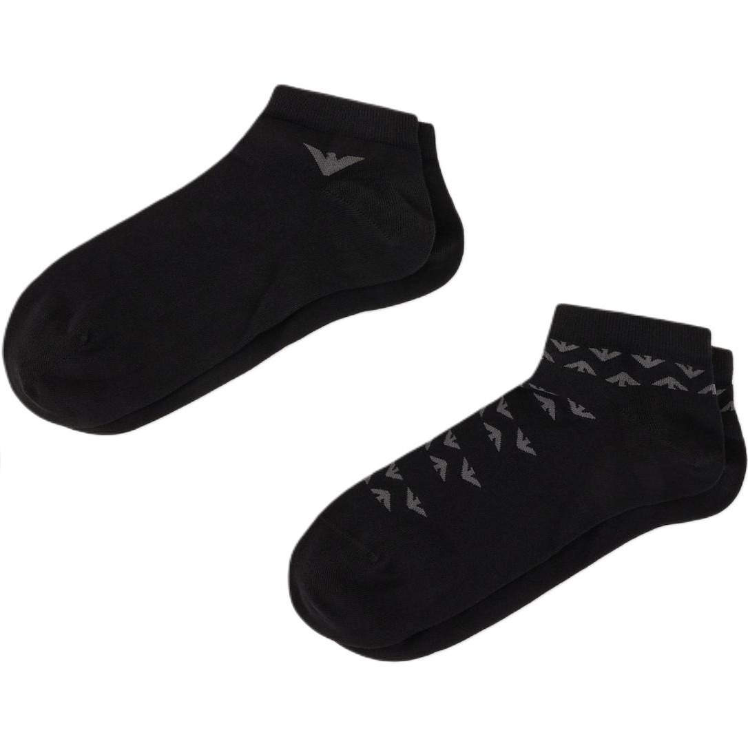 EMPORIO ARMANI Ankle Socks Men’s 2 Pack Black